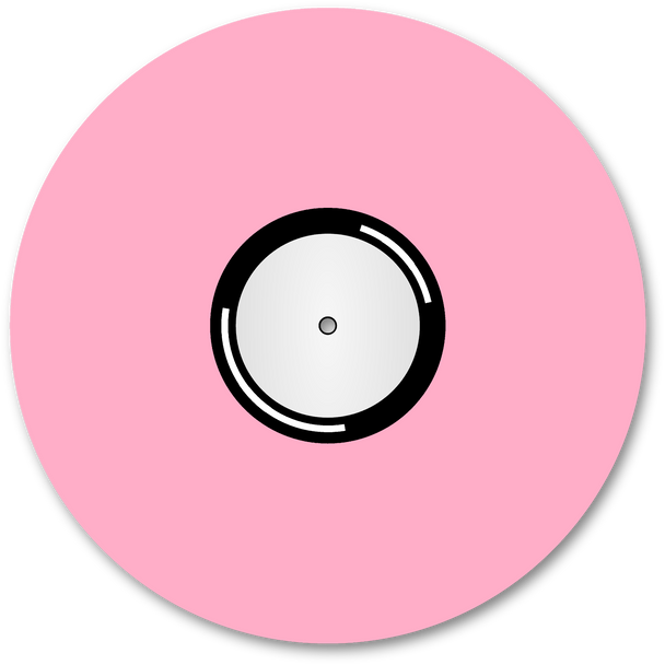 Pastel Pink Vinyl Record Illustration